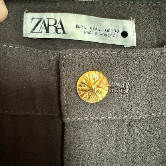 Zara Black trousers with gold buttons - Size L - Picture 3 of 4